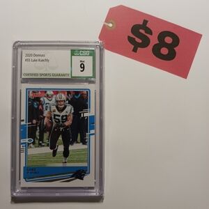 2020 Donruss Panini Luke Kuechly Panthers Card #55 CSG Graded 9 Mint